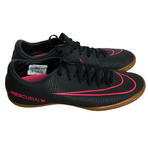 Nike Mercurial X Black and Pink Athletic Shoes - Picture 1 of 15